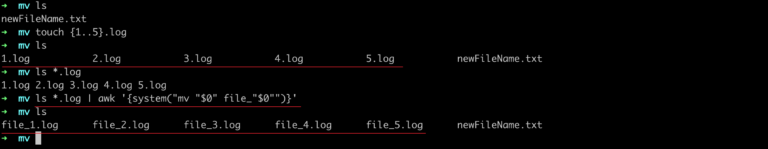 batch file rename linux shell